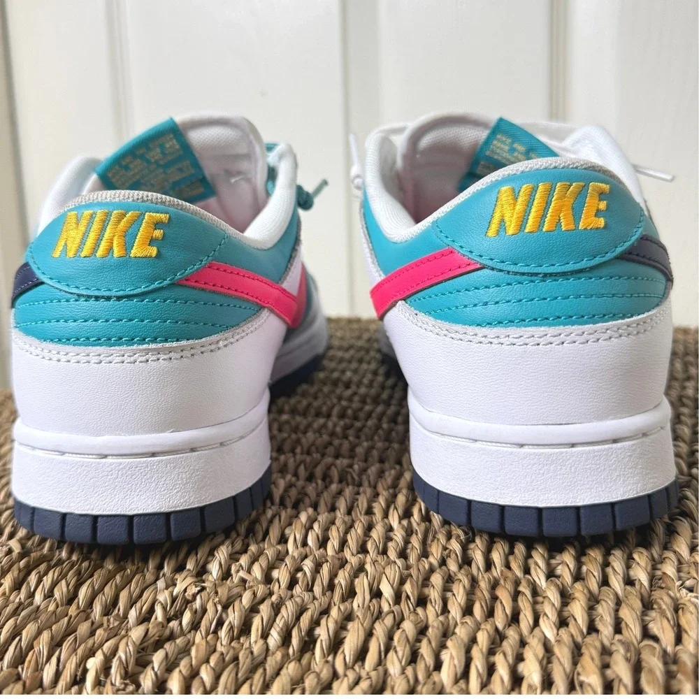 Nike Dunk Low Dusty Cactus Thunder Blue Mens 10 Leather Sneakers HF4850-345